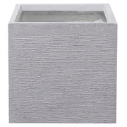 Vaso per piante fioriera in fibra di argilla grigio chiaro solida quadrata 40 x 38 cm resistente ai raggi UV