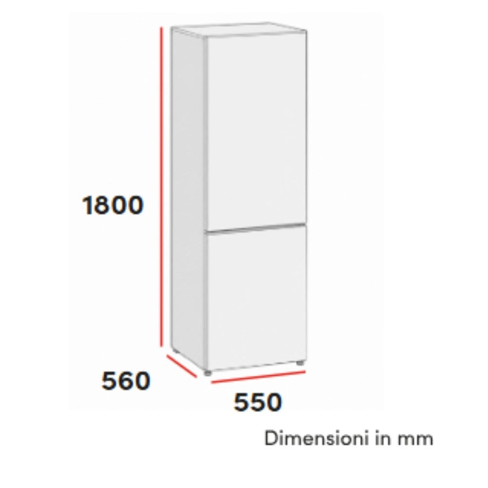 Frigorifero combinato Daya DHCB34SM1XE0 262 litri defrost total inox classe E