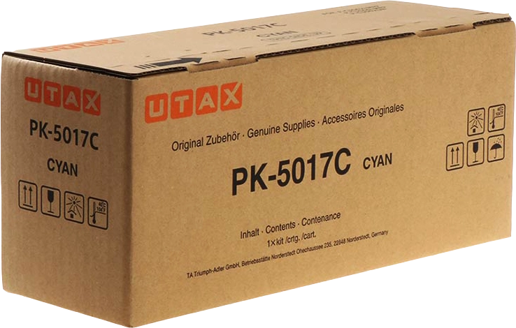 ORIGINAL Utax toner ciano PK-5017C 1T02TVCUT0 ~6000 Seiten