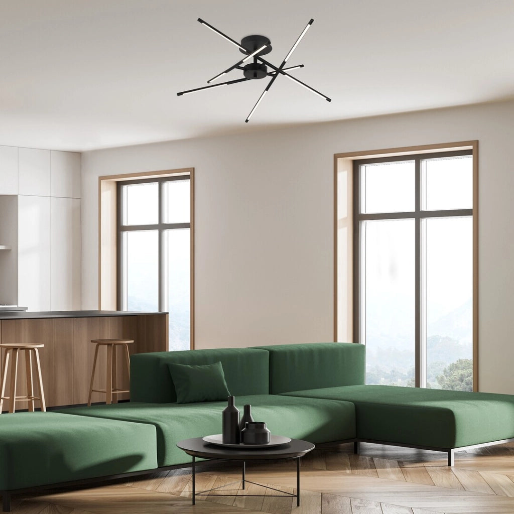 Plafoniera LED Rabalux Henli2 moderna nera 66cm 40W 3000K