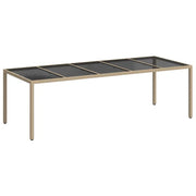 Tavolo da Giardino | Tavolino da esterno Beige 250 x 100 x 75 cm polyrattan