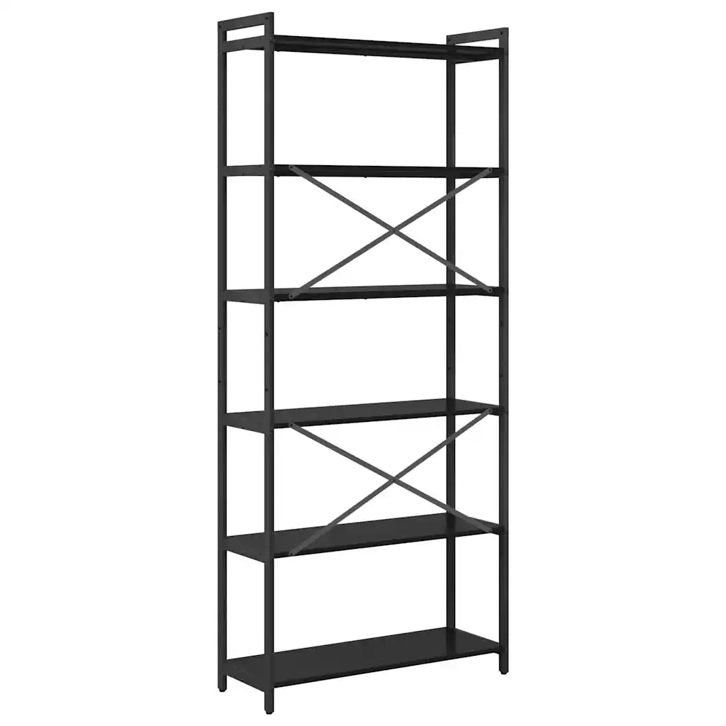 Libreria Rovere Nero 80 x 30 x 189,5 cm Legno multistrato 868407