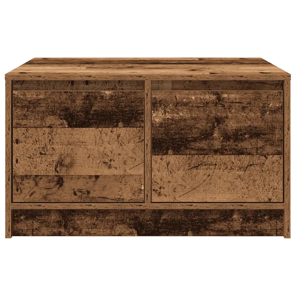 vidaXL Tavolino da Salotto con Cassetti Legno Antico 70,5x70x40 cm