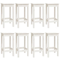 Set da Bar 9 pz Bianco in Legno Massello di Pino cod mxl 14982