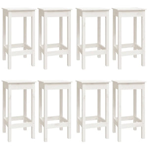 Set da Bar 9 pz Bianco in Legno Massello di Pino cod mxl 14982