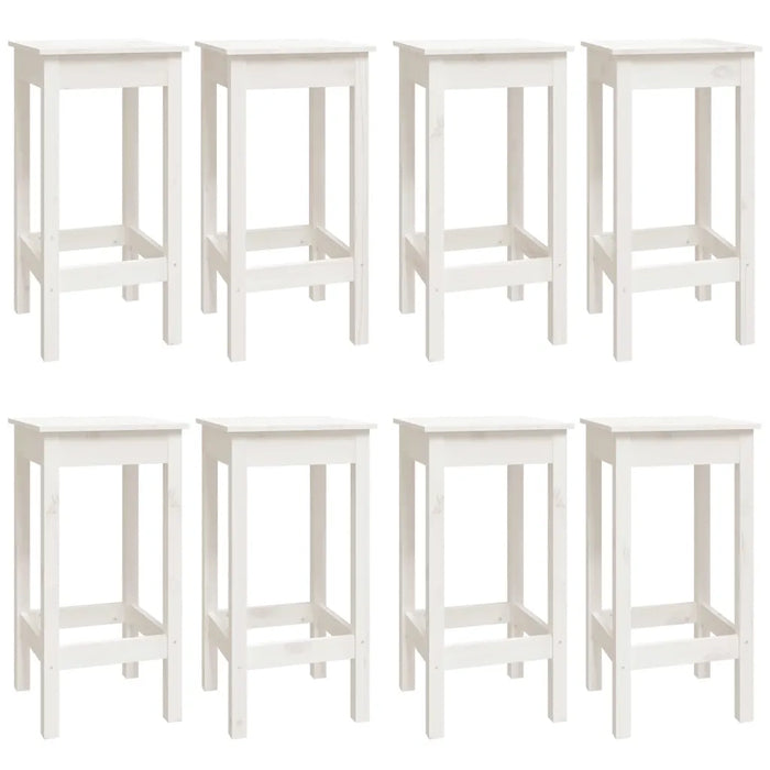 Set da Bar 9 pz Bianco in Legno Massello di Pino cod mxl 14982