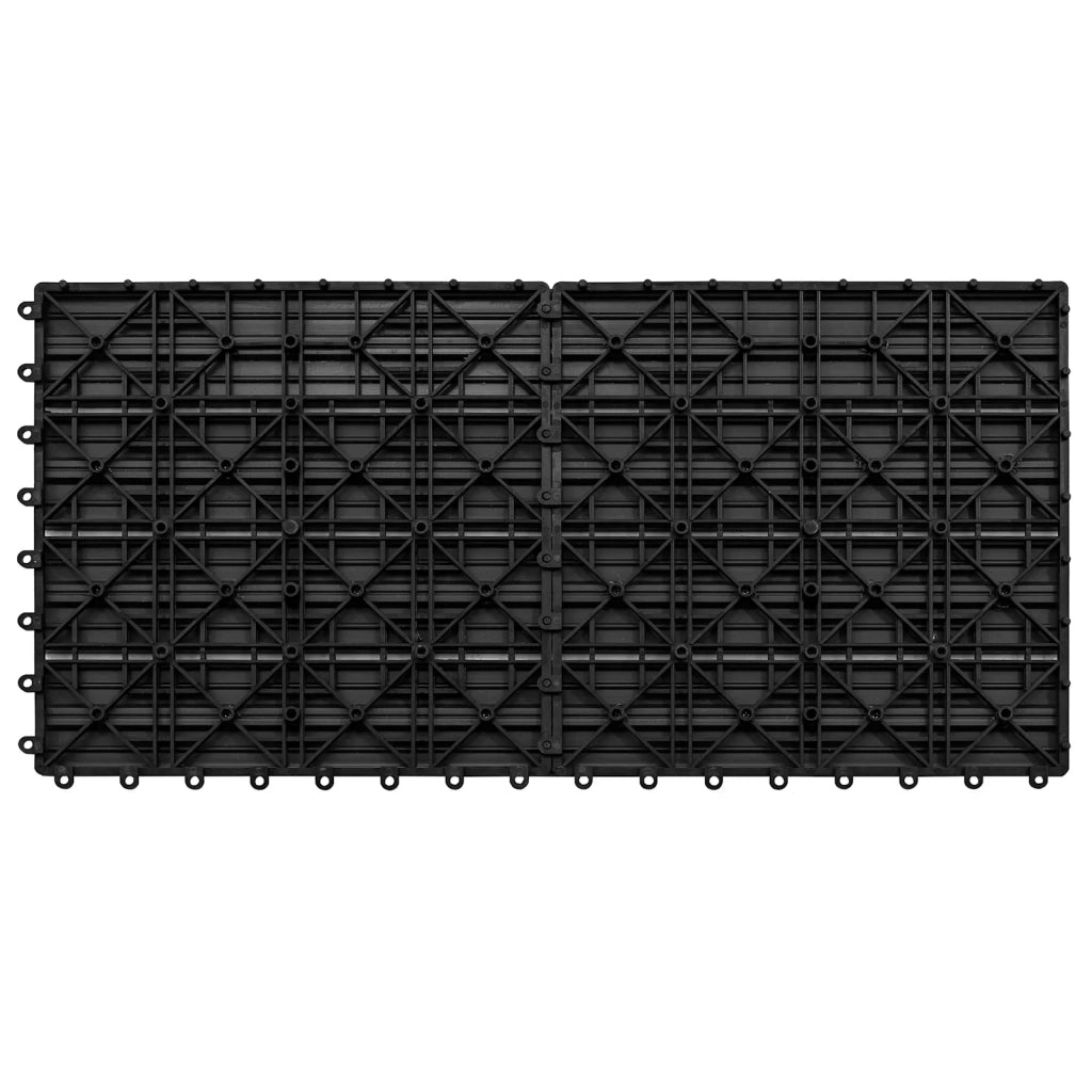 Piastrella per Decking 6 pz Nero 60 x 30 cm WPC CFW5019769