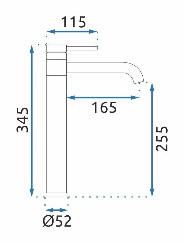 Rubinetto Da Bagno Rea Lungis Chrome Super High