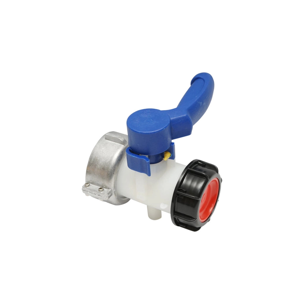 Rubinetto per serbatoio IBC S60x6, DN50 diametro filettatura 75 mm, guarnizione EPDM.