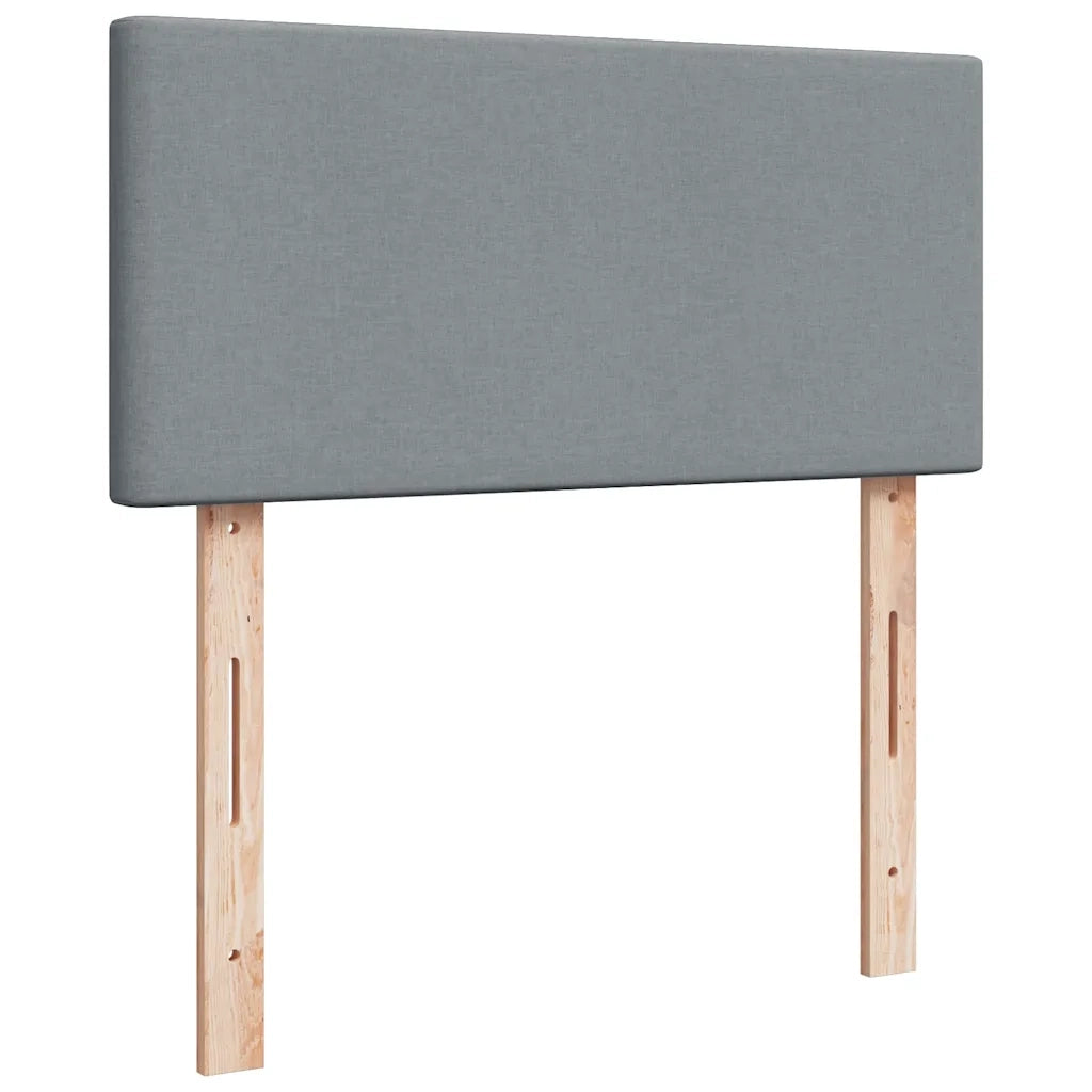 Giroletto a Molle con Materasso Grigio Chiaro100x200 cm Tessuto 3286584