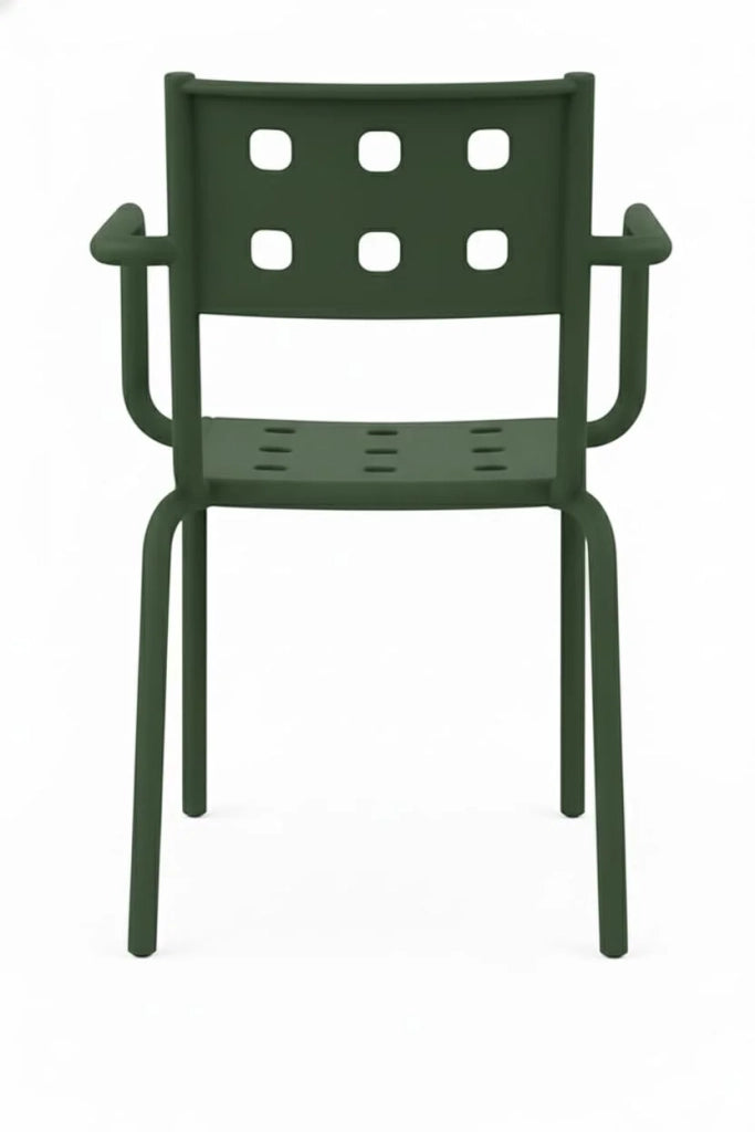 SET 4 POLTRONA ZELIA POLIPROPILENE VERDE INGLESE