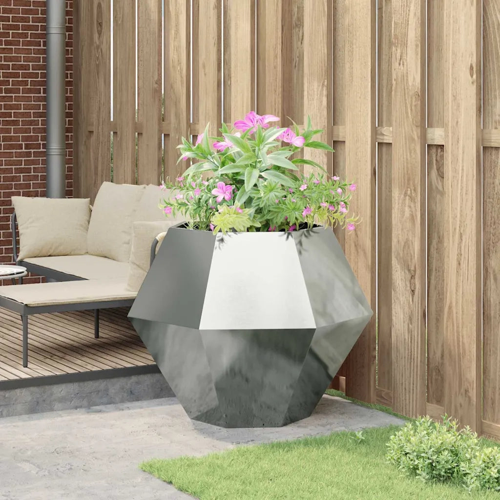 Fioriera | Cassetta per fiori | Vaso Argento 100 x 100 x 80 cm Acciaio zincato