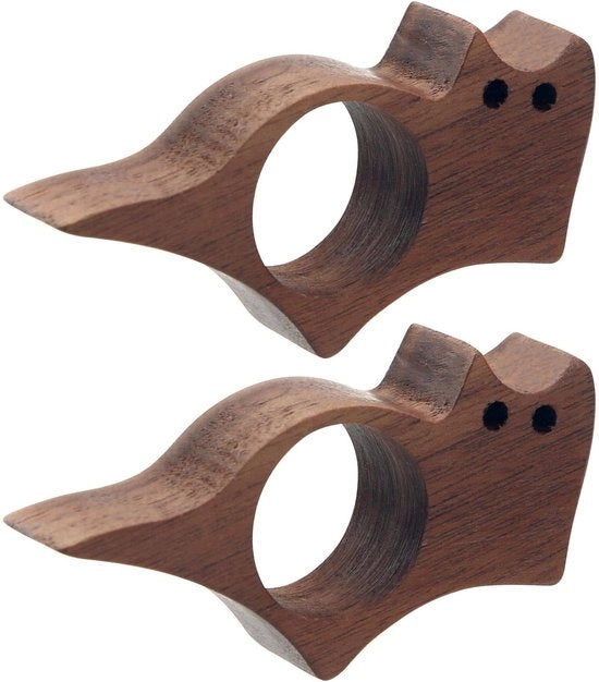 Supporto per libri in forma di gatto di legno con dito, con pagine per libri in walnuts, 2 st, per lettura, accessori per libri pratici, ideale come regalo per lettori e appassionati di libri