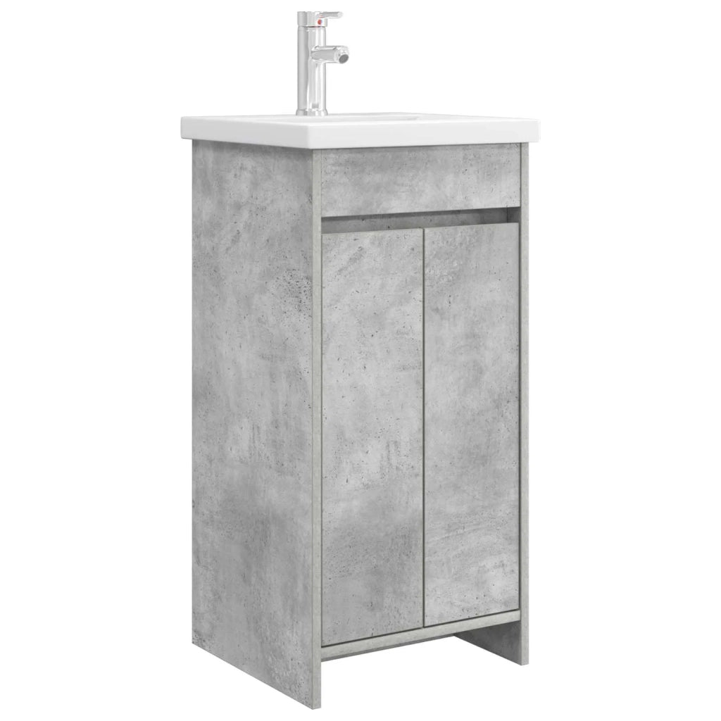 Mobile da bagno con lavabo Grigio Cemento 42 x 40 x 84,5 cm 890771