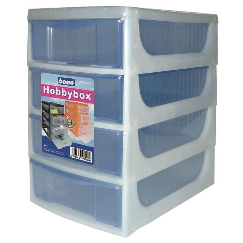 CASSETTIERA 4 CASSETTI HOBBY BOX 17 X 25 X 27H CM COLORI ASSORTITI