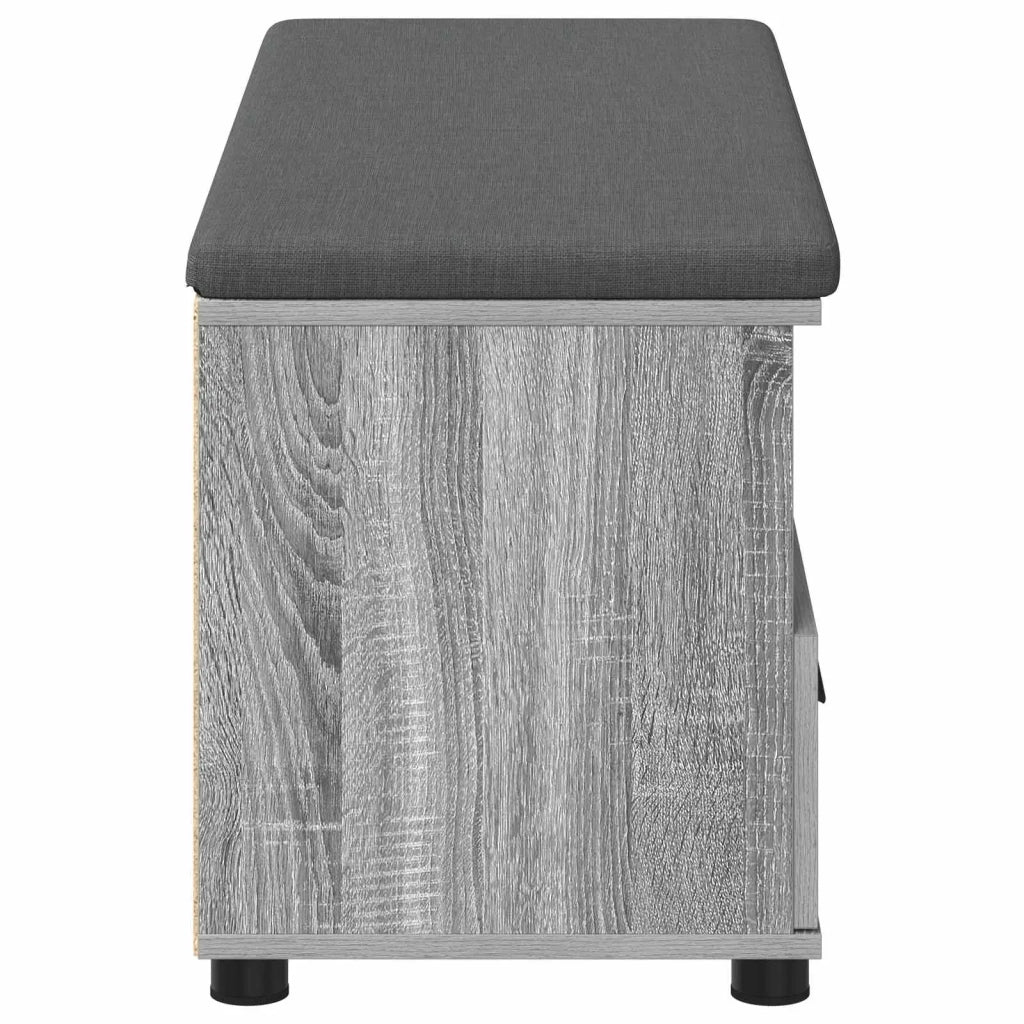 Panca per ingresso con cuscino Sonoma grigia 100 x 38 x 46 cm 891469