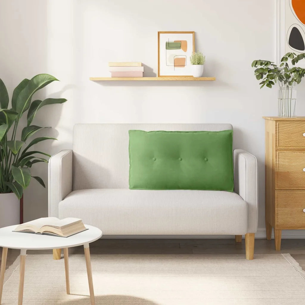 Cuscino per Schiena | Cuscino dorsale Verde chiaro 80 x 50 cm Tessuto in Cords