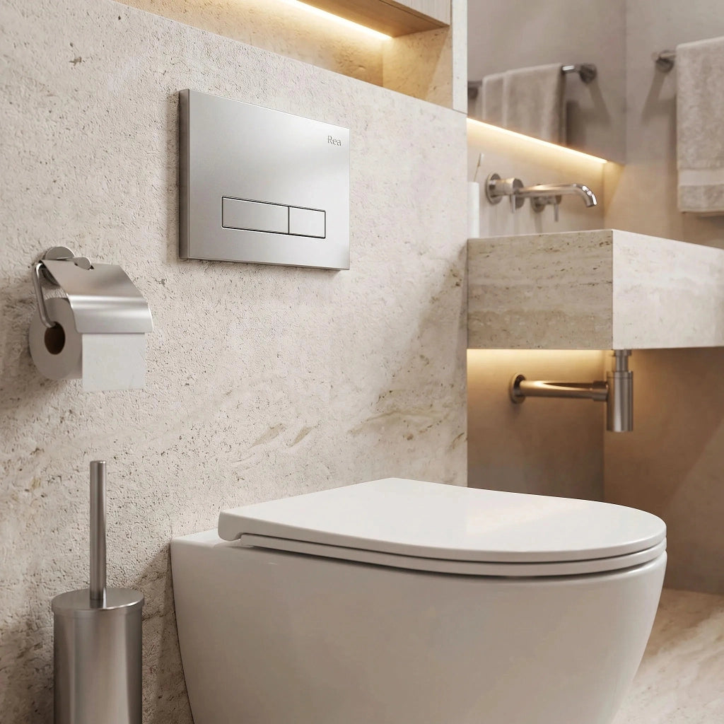 Pulsante Per Supporto Set Da Incasso Wc Rea Hd K011a-q And Slim 024n Satin