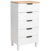 Cassettiera in legno bianco 45x35x90