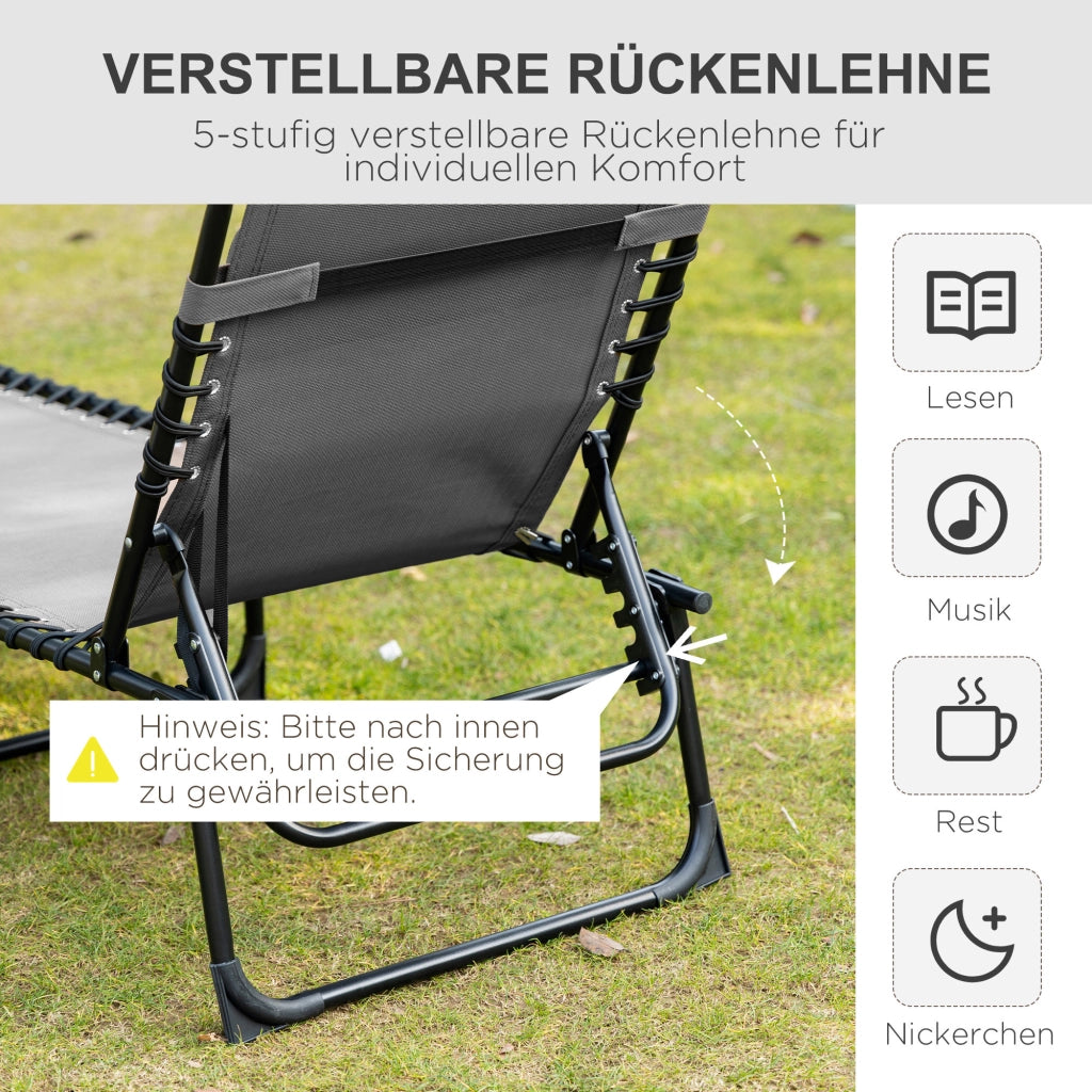 Poltrona reclinabile ¨C zephmum ¨C Tessuto, Nera, 120 kg
