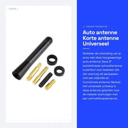 Antenna Universale Auto - 7,6 cm Antenna Corta - Fibra di Carbonio - Antenna a Viti - Installazione Facile - Qualità Affidabile - Antenna Auto