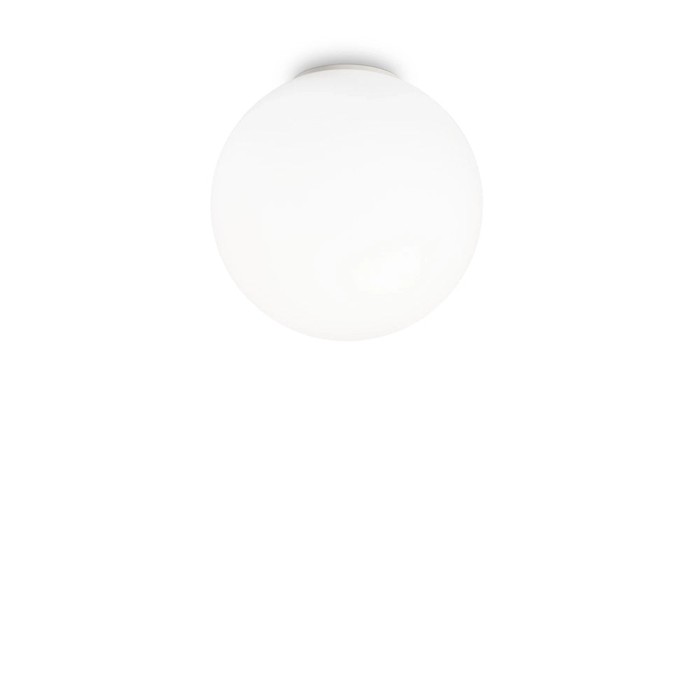Plafoniera Moderna Mapa Vetro Bianco 1 Luce E27 D40Cm