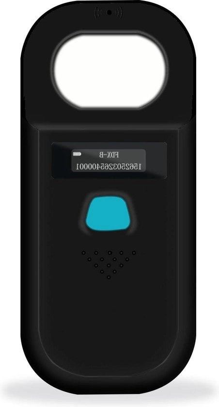 Letture di Microchip 134.2kHz/125Khz ISO11784(85)/FDX-B/ID64/EMID RFID - Lettore per Animali di Compagnia - 128 Set di Archiviazione dei Dati - Cane Gatto Maiale - Nero