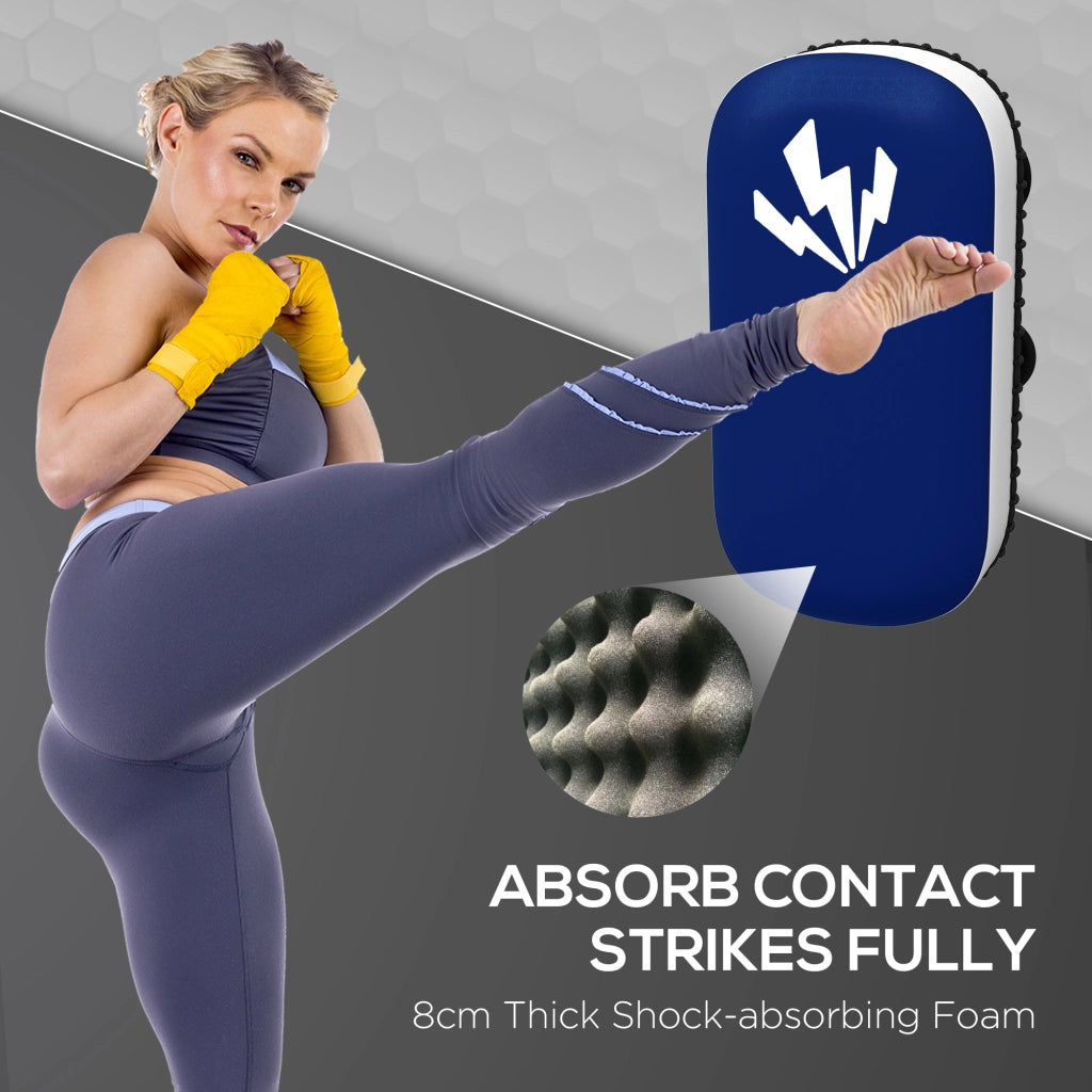 Colpitore Boxe e Muay Thai Imbottito per Braccio 38x20x18 cm in PU e EPE Blu