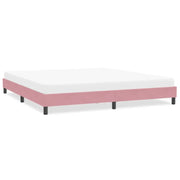 vidaXL Giroletto senza Materasso Rosa 200x220 cm Velluto