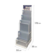 ESPOSITORE MINI CON VETRO SINTETICO VUOTO cm 53x29x130h