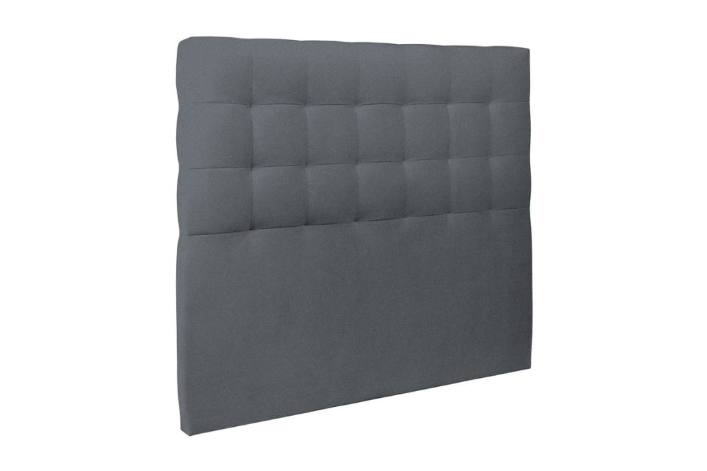 Letto 135x190 cm con testiera imbottita - Tessuto velluto