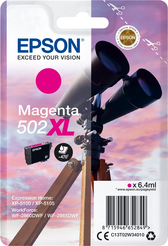 Epson Singlepack Magenta 502XL Ink