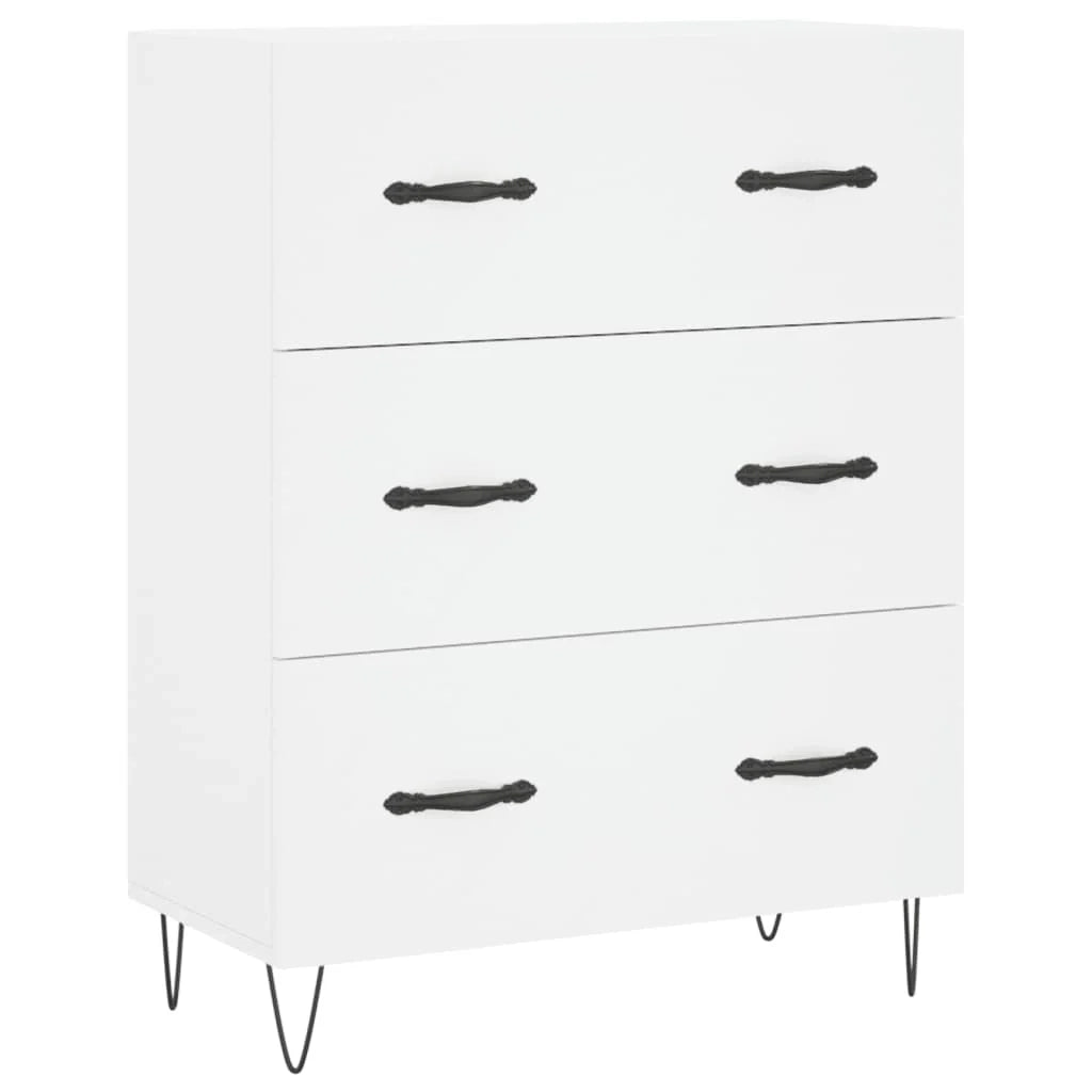 Buffet credenza cassettiera armadio mobile contenitore organizer cucina soggiorno salotto alto 69,5 x 34 x 180 cm legno ingegnerizzato bianco 02_0032573