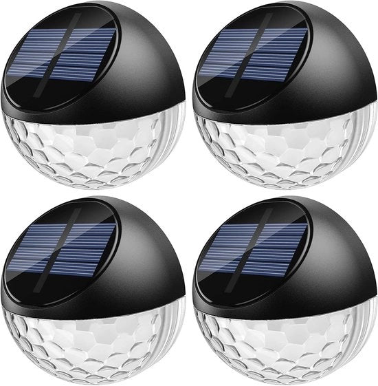 Lanterna Solare per Esterno per Giardino e Terrazza - Set di 4 - Illuminazione Esterna con Luce Calda - IP65 Resistente all'Acqua