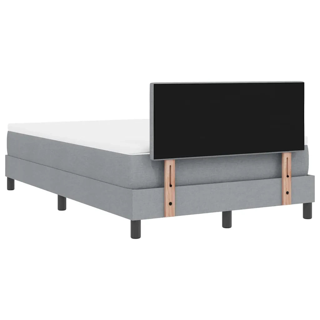 Letto a molle con materasso Grigio chiaro 120 x 200 cm Tessuto 3342198