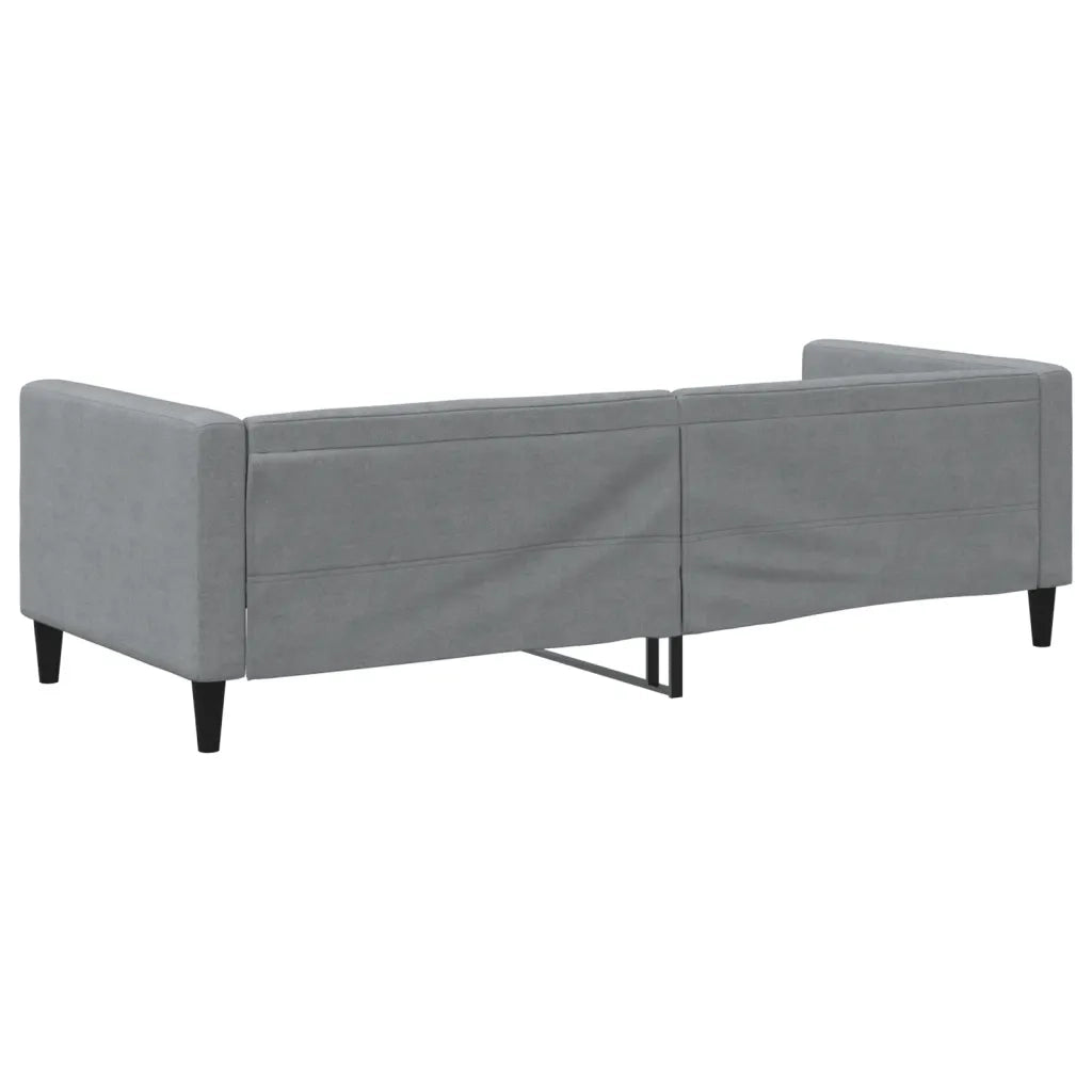 Letto da Giorno Grigio Chiaro 80x200 cm in Tessuto