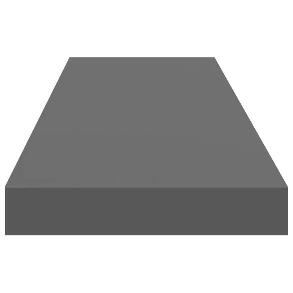 Scaffali a Parete 2 pz Grigio Lucido 90x23,5x3,8 cm in MDF 323797