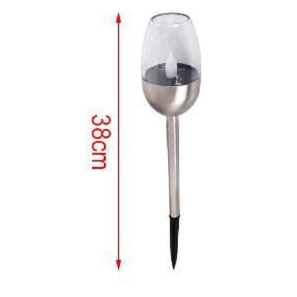 Trade Shop - Set 12pz Lampada A Luce Solare Led 38 Cm Con Picchetto Da Giardino Torce 2002998 -