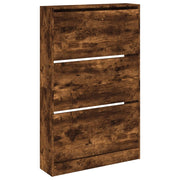 Scarpiera mobiletto portascarpe mobile per ingresso/corridoio/soggiorno 80 x 21 x 125,5 cm legno ingegnerizzato marrone 02_0021588