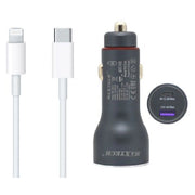 Trade Shop - Kit Caricabatterie Auto Usb/type-c Superchange Cavo Lightning Usb-c 1 Mt Ma-ip04 -