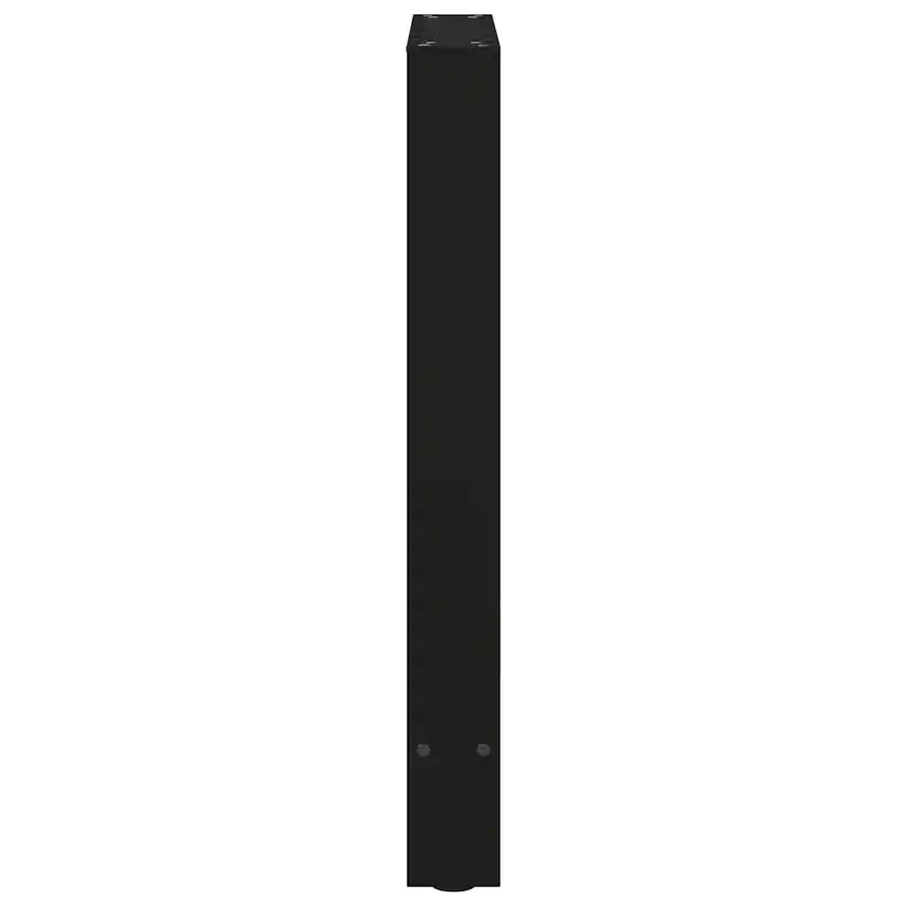 vidaXL Gambe per tavolo da pranzo nere 2 pz 50x(72-73) cm in acciaio