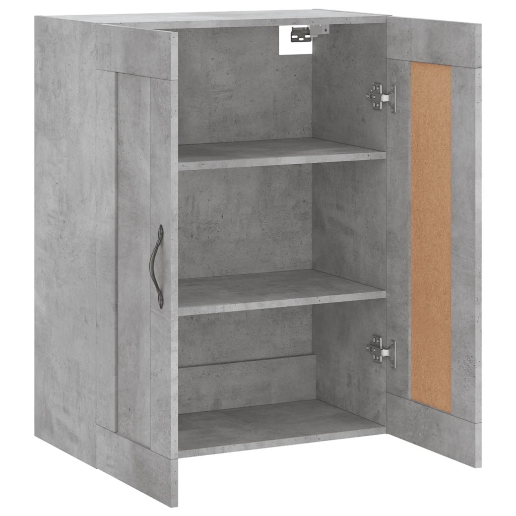 vidaXL Mobile a Parete Grigio Cemento 69,5x34x90 cm Legno Multistrato