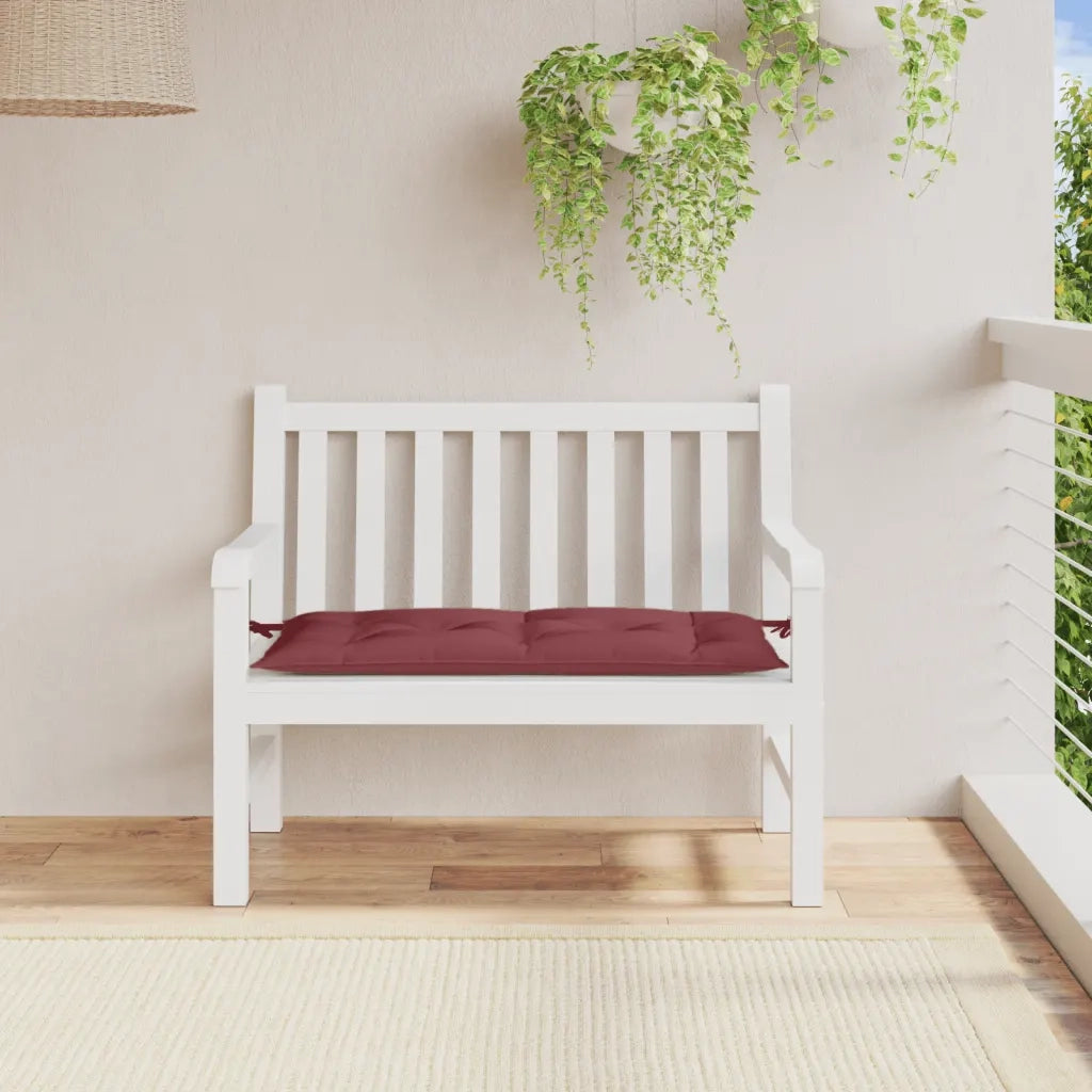 Cuscino Panca Giardino Rosso Vino MÃ©lange 100x50x7 cm Tessuto