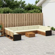 Set divani con cuscino 11 pcs Legno di Acacia Massello 3383933
