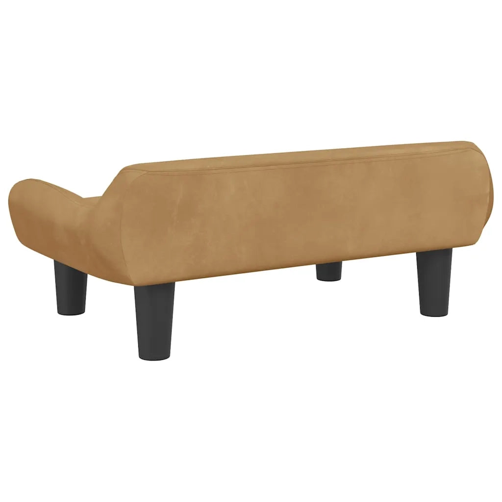Divano | Divano da soggiorno | Sofa per Bambini Marrone 70x40x24 cm in Velluto