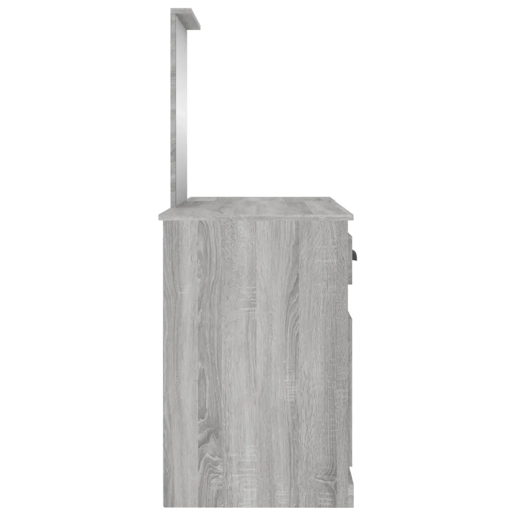 Toeletta | Tavolo da Trucco con Specchio Grigio Sonoma 130x50x132,5 cm