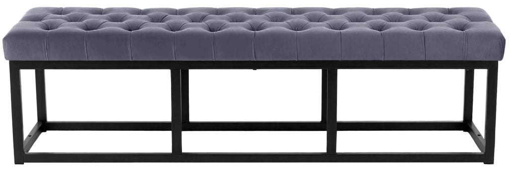 Panca Polson Velluto Nero 150 cm 5
