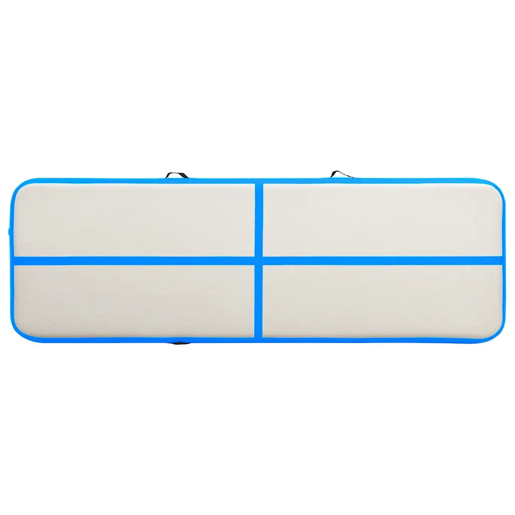 Tappetino Ginnastica Gonfiabile con Pompa 300x100x20cm PVC Blu 92677