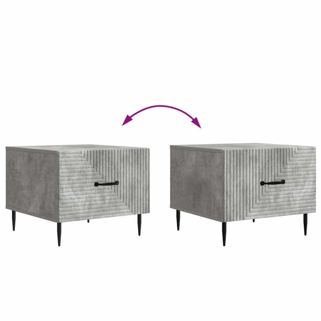 Tavolino da salotto con cassetto Grigio Cemento 49 x 50 x 40 cm 894968
