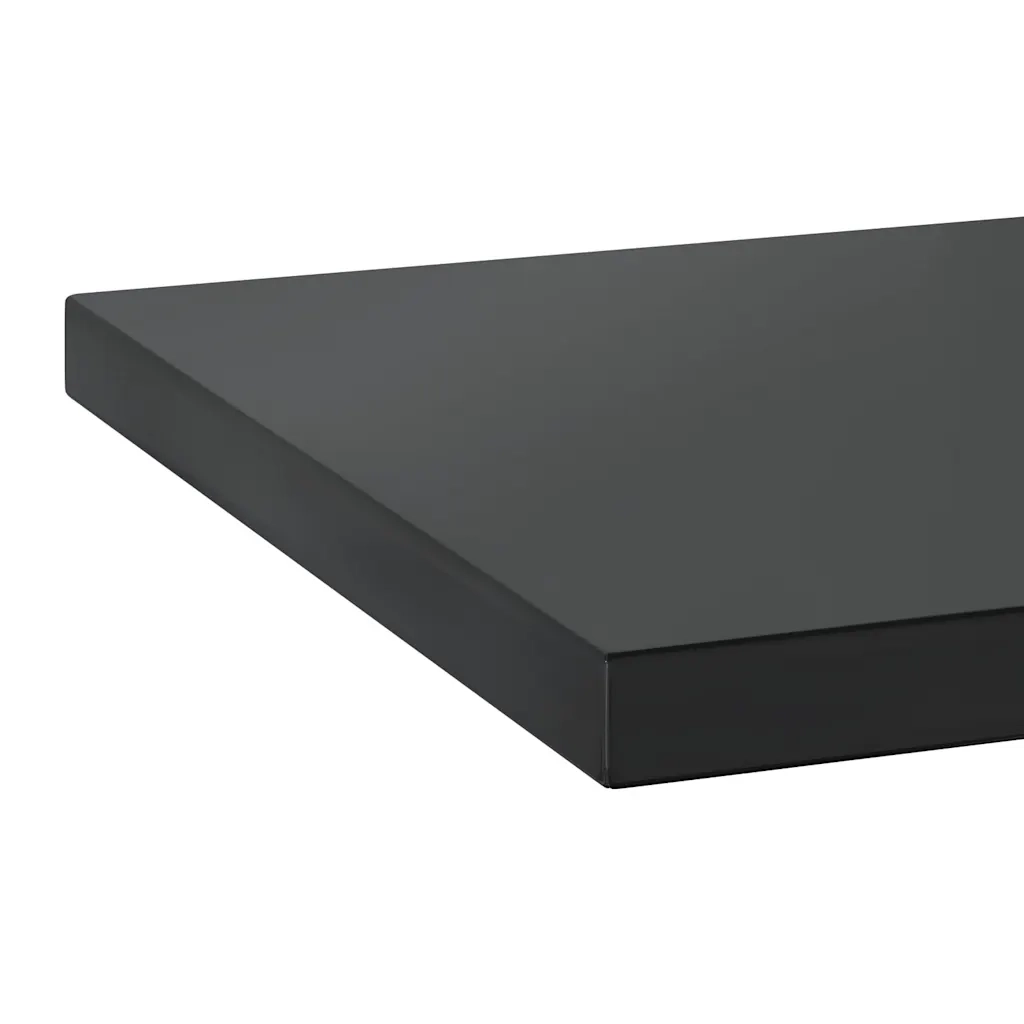 Mensole a Muro 2 pz 75x40x3 cm Nero in Acciaio Inossidabile
